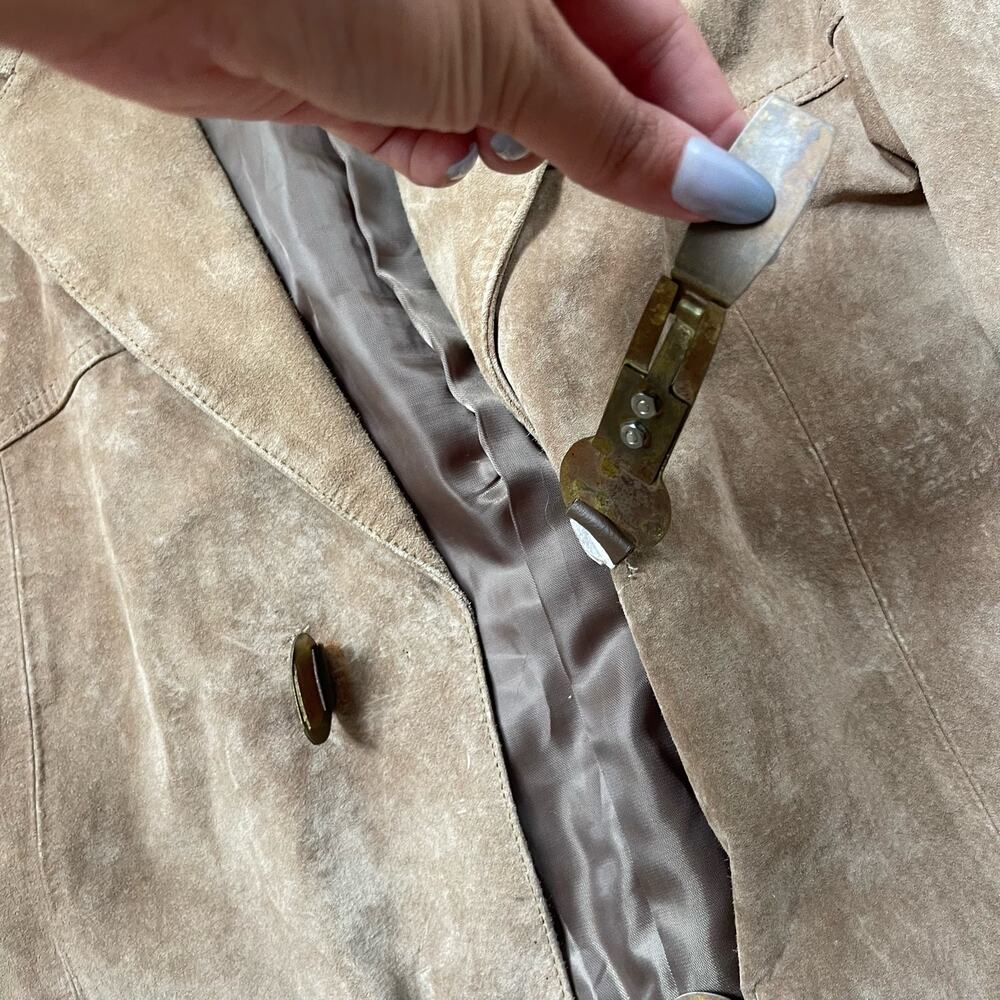 Pendleton Pig Leather Jacket Brown Hook Closure M… - image 3